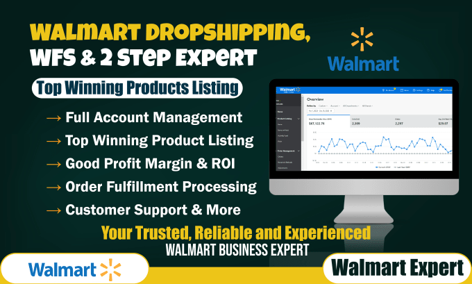 Gig Preview - Be your walmart 2 step dropshipping virtual assistant VA