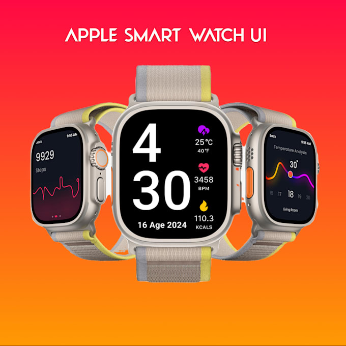 Gig Preview - Ux UI for apple watch or android smartwatch in figma