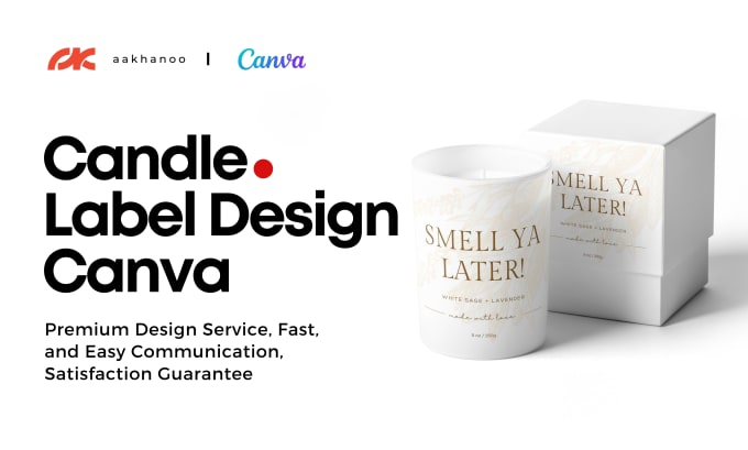 Gig Preview - Create premium canva candle label design templates