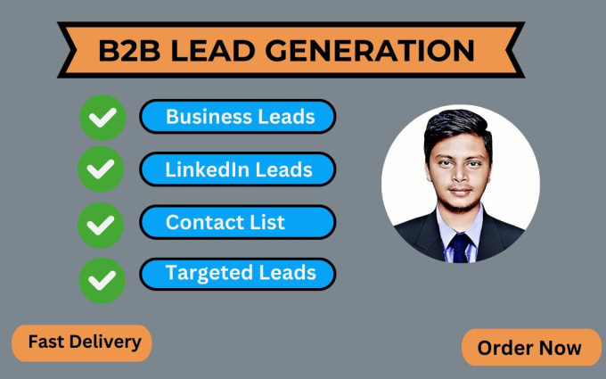 Gig Preview - Do b2b lead generation, prospect list,  linkedin leads and  targeted list