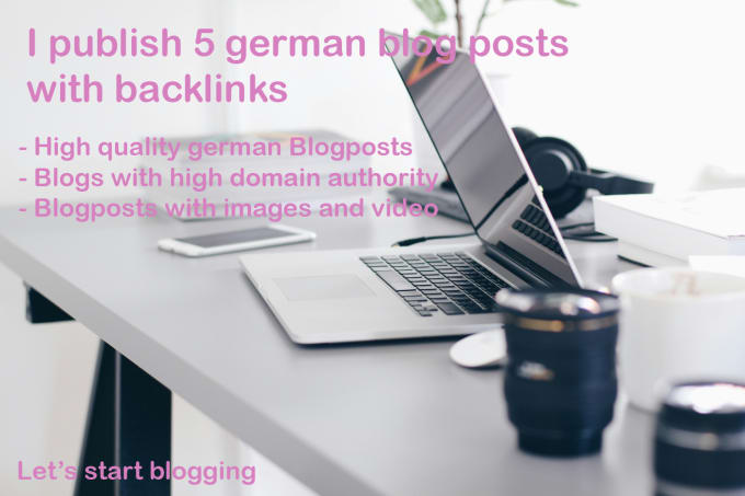 Gig Preview - Publish 5 german guestposts with backlinks