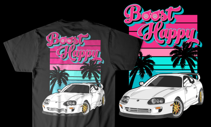 Gig Preview - Design a car t shirt graphics for your automotive brands