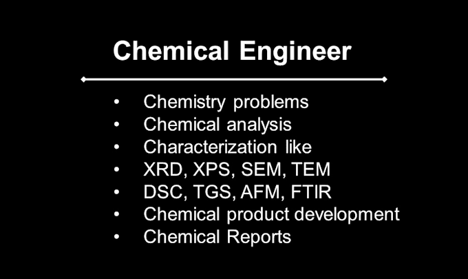 Gig Preview - Assist in chemical characterization and chemistry problems