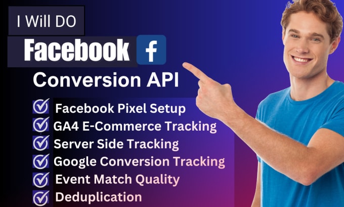 Gig Preview - Setup facebook conversion capi with GTM and ga4 to give you the best service