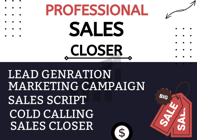 Gig Preview - Be online sales closer for your business sales representative lead generation