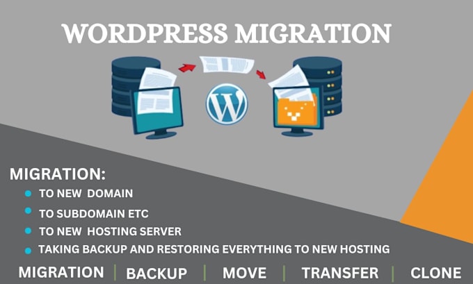 Gig Preview - Transfer, backup, move, migrate wordpress website