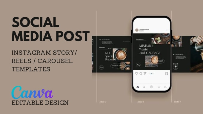 Gig Preview - Design instagram posts, carousel, reels, instagram story in canva