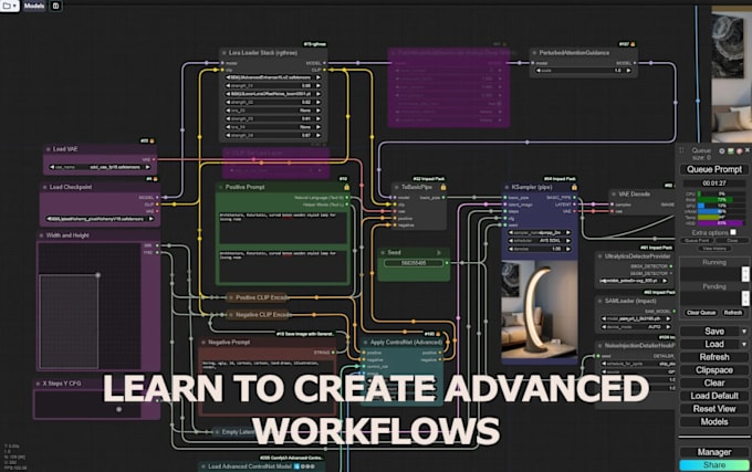 Gig Preview - Teach comfyui, tune setups and create workflows for stable diffusion