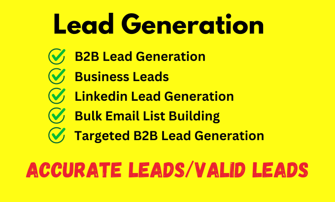 Gig Preview - Do targeted b2b lead generation, linkedin lead, quality bulk email list building