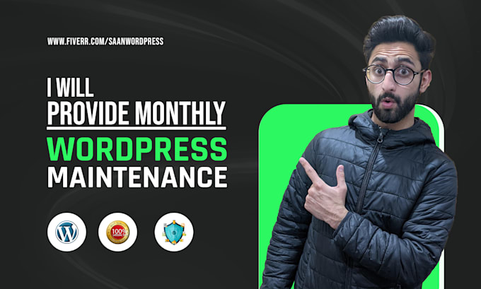 Gig Preview - Provide monthly wordpress website maintenance