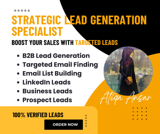 Gig Preview - Do b2b lead generation linkedin, targeted business leads and email list building