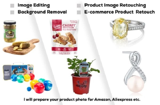 Gig Preview - Amazon listing image editing product photo editing  background removal resizing