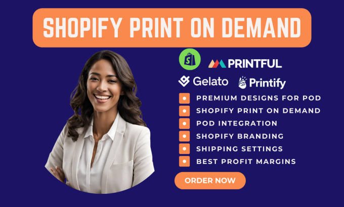 Gig Preview - Setup print on demand store using printful printify gelato for shopify website