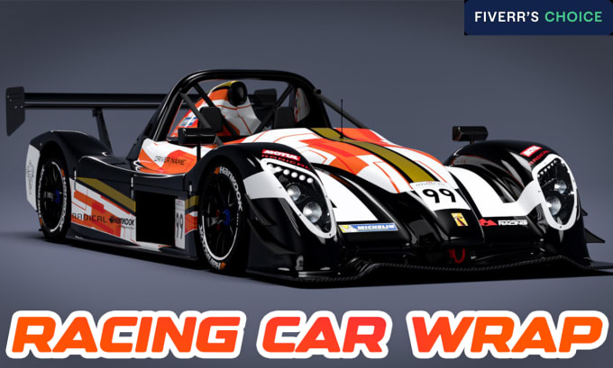 Gig Preview - Do stunning racing car wrap livery car wrap designs