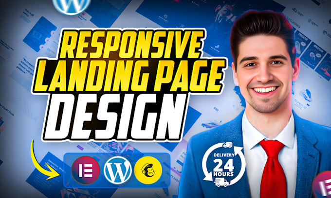 Gig Preview - Design responsive landing page and wordpress website with elementor pro