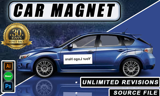 Gig Preview - Design a car magnet, window decals and car wrap design and any vehicle wrap