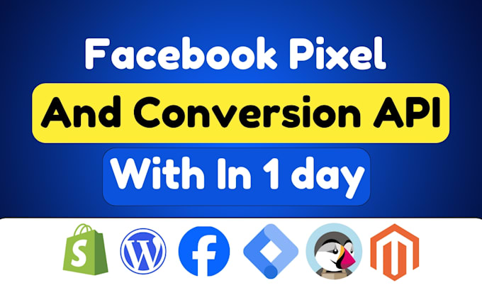 Gig Preview - Setup meta facebook pixel shopify conversion api, fix pixel, conversion tracking