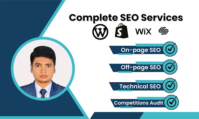 Gig Preview - Do complete SEO services for wordpress, shopify, squarespace