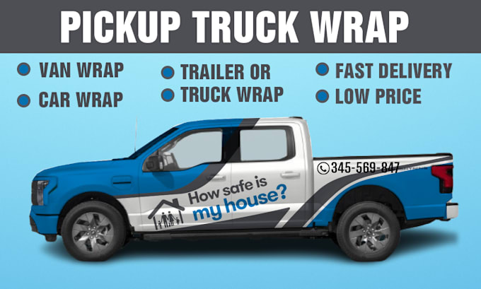 Gig Preview - Create a truck wrap design for your van, car, vehicle, food truck wrap