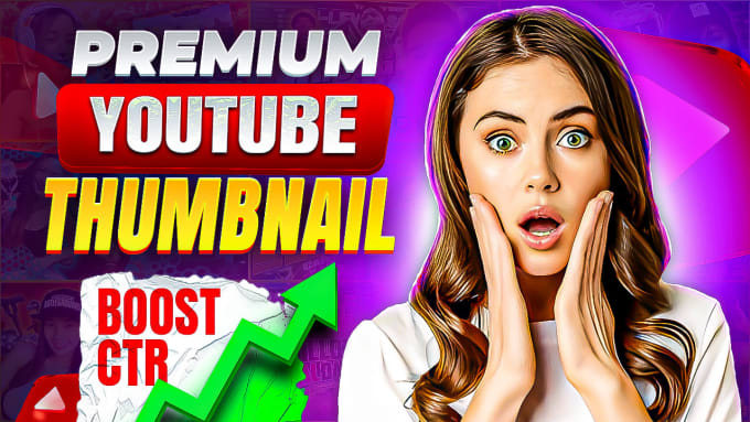 Gig Preview - Design attractive eye catching youtube thumbnail for you