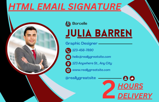 Gig Preview - Code clickable html email signature for gmail, outlook