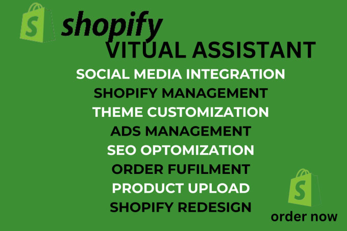 Gig Preview - Do shopify virtual manager, shopify marketing, shopify banner, shopify ads