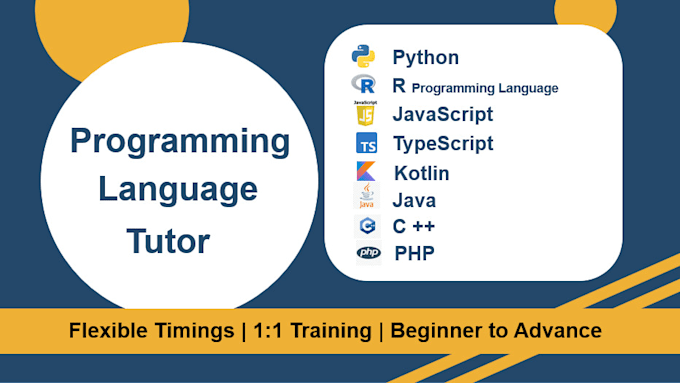 Gig Preview - Be your programming language tutor python r javascript