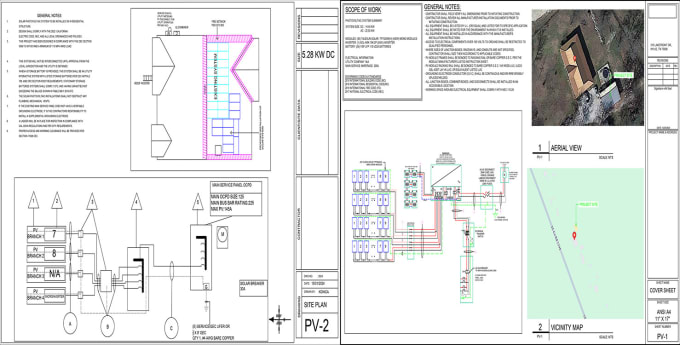 Gig Preview - Design solar pv permit plan in usa and drafting 2d auto cad