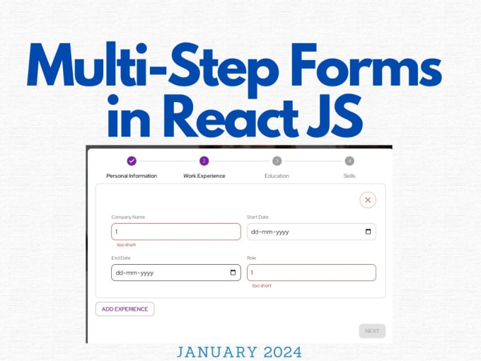 Bestseller - create engaging and interactive multistep forms in react js