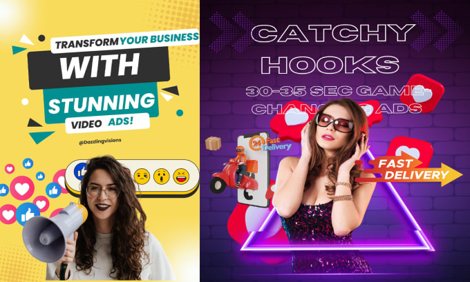 Gig Preview - Create tiktok,facebook,video ads for business and sales