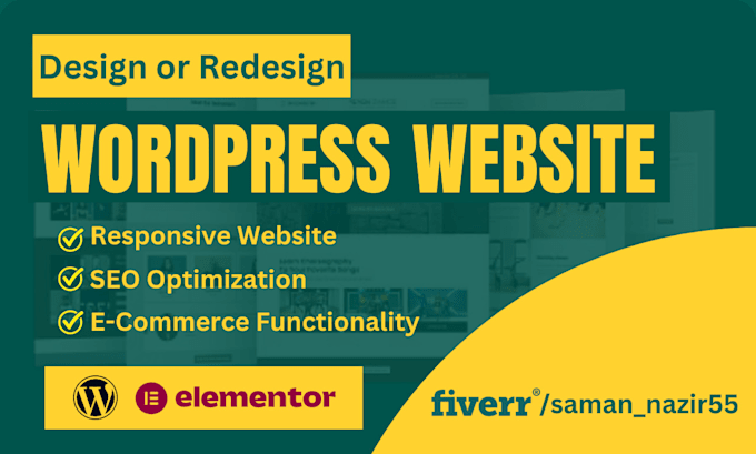 Gig Preview - Design or redesign a modern and responsive wordpress website