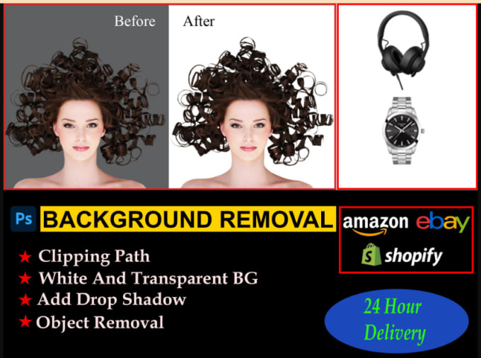 Gig Preview - Do background removal or transparent, color, clipping path