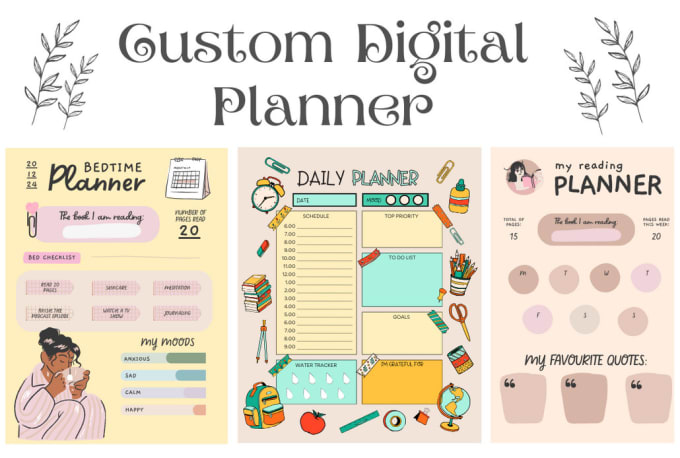 Gig Preview - Do digital planner, printable planner and journal design