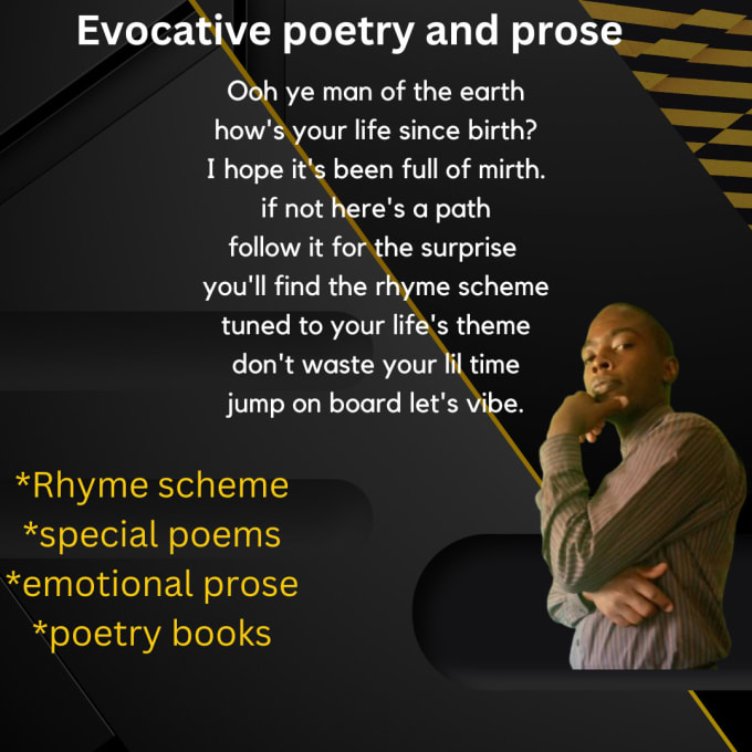 Gig Preview - Write a personalized poem in 24hrs