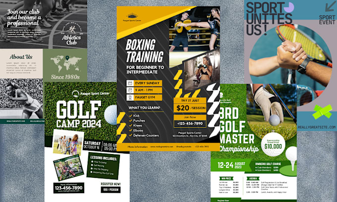 Gig Preview - Design sports flyer, hockey, football, golf, basketball