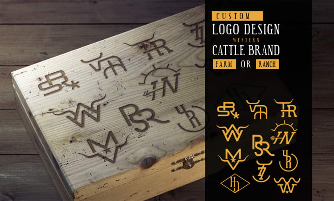 Gig Preview - Design custom western cattle brand farm or ranch logo