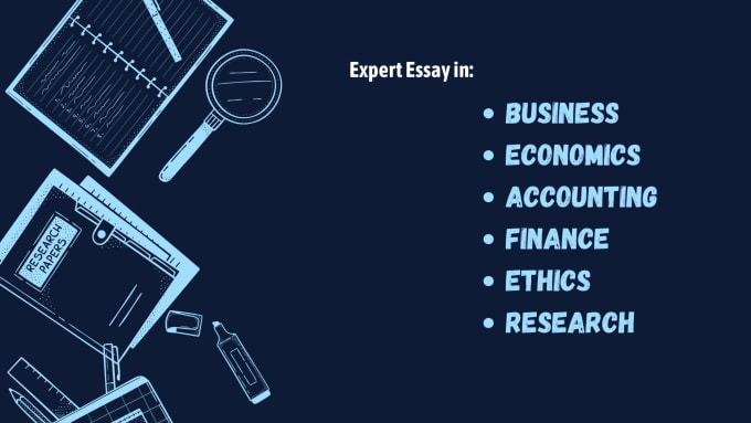 Bestseller - write  essays in  business, economics, accounting, finance, ethics, research