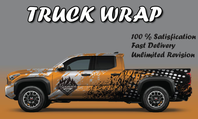 Gig Preview - Do truck wrap, pickup wrap, 4x4 truck wrap design