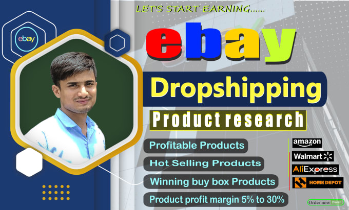 Gig Preview - Amazon to ebay dropshipping product research and listing