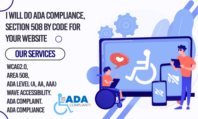 Gig Preview - Do ada compliance wcag tier aa and aaa compliant by code