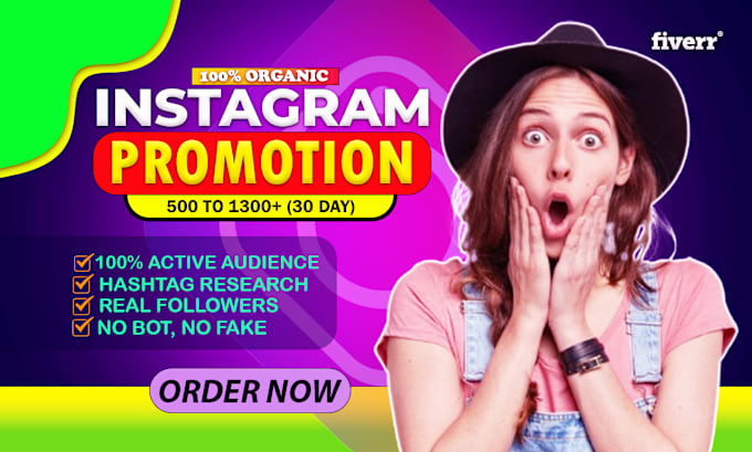 Gig Preview - Do instagram promotion or marketing for super fast organic instagram growth