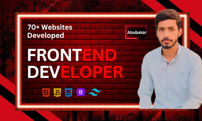 Gig Preview - Be your front end web developer in HTML, CSS, js