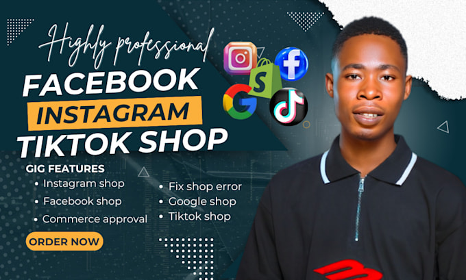 Gig Preview - Setup facebook shop, tiktok shop, instagram shop, and complete shopify marketing