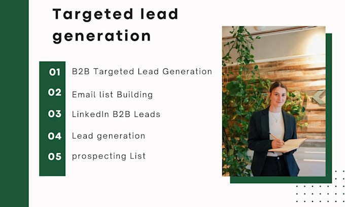 Gig Preview - Do b2b lead generation, linkedin leads, prospect list and business leads