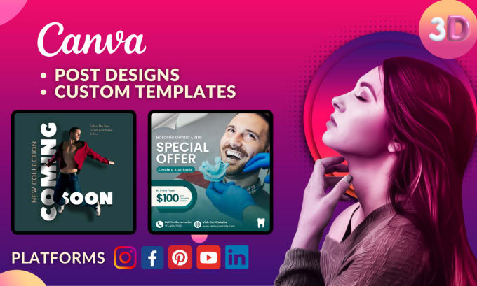 Gig Preview - Do professional graphic design using canva