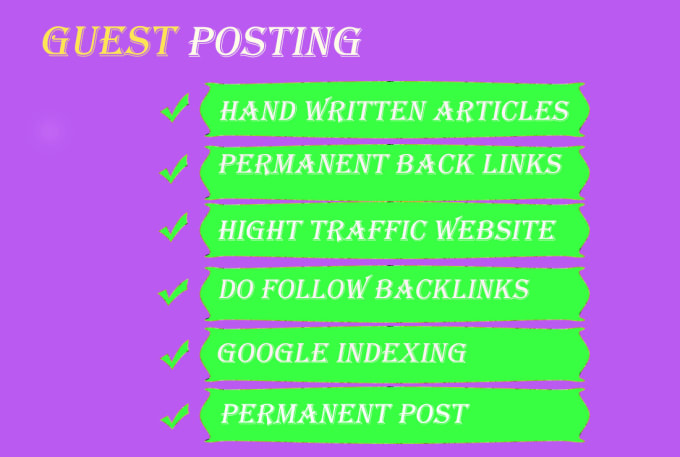 Bestseller - do guest post back link , dofollow , niche edit on high da sites