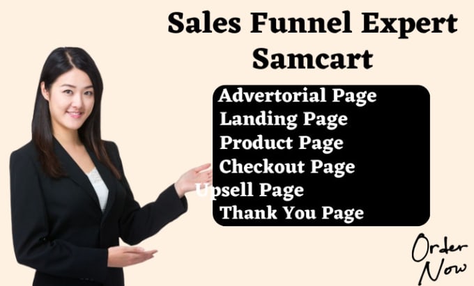 Gig Preview - Samcart landing page, samcart sales funnel, samcart sales page