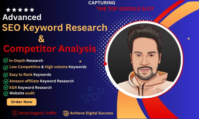 Gig Preview - Do SEO keyword research, website audit, kgr research and competitor analysis