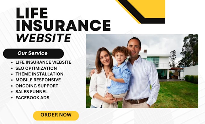 Gig Preview - Life insurance website life insurance leads insurance website