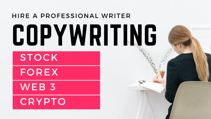 Gig Preview - Do copywriting for crypto, forex, stock market, nfts, web3, copywriter, writer